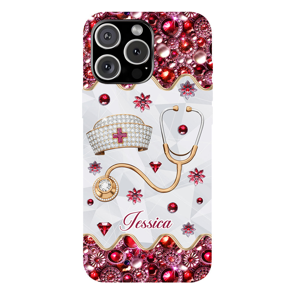 Nurse's Hat & Stethoscope - Personalized Nurse Full Print Phone Case