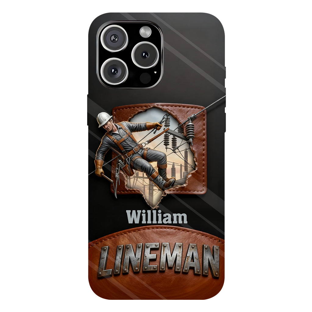 Coque de téléphone personnalisée « Lineman cool » avec impression intégrale