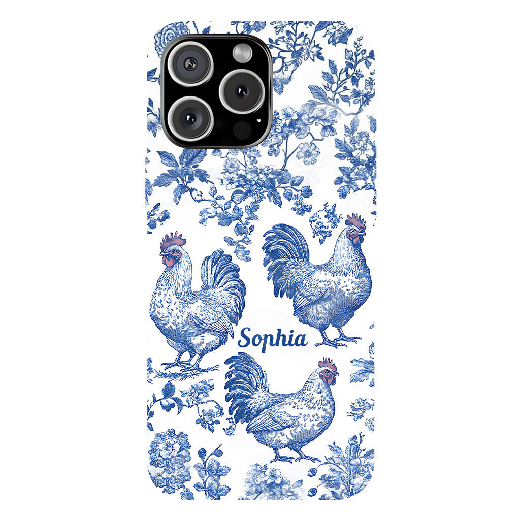 Chicken Toile de Jouy - Personalized Chicken Full Print Phone Case