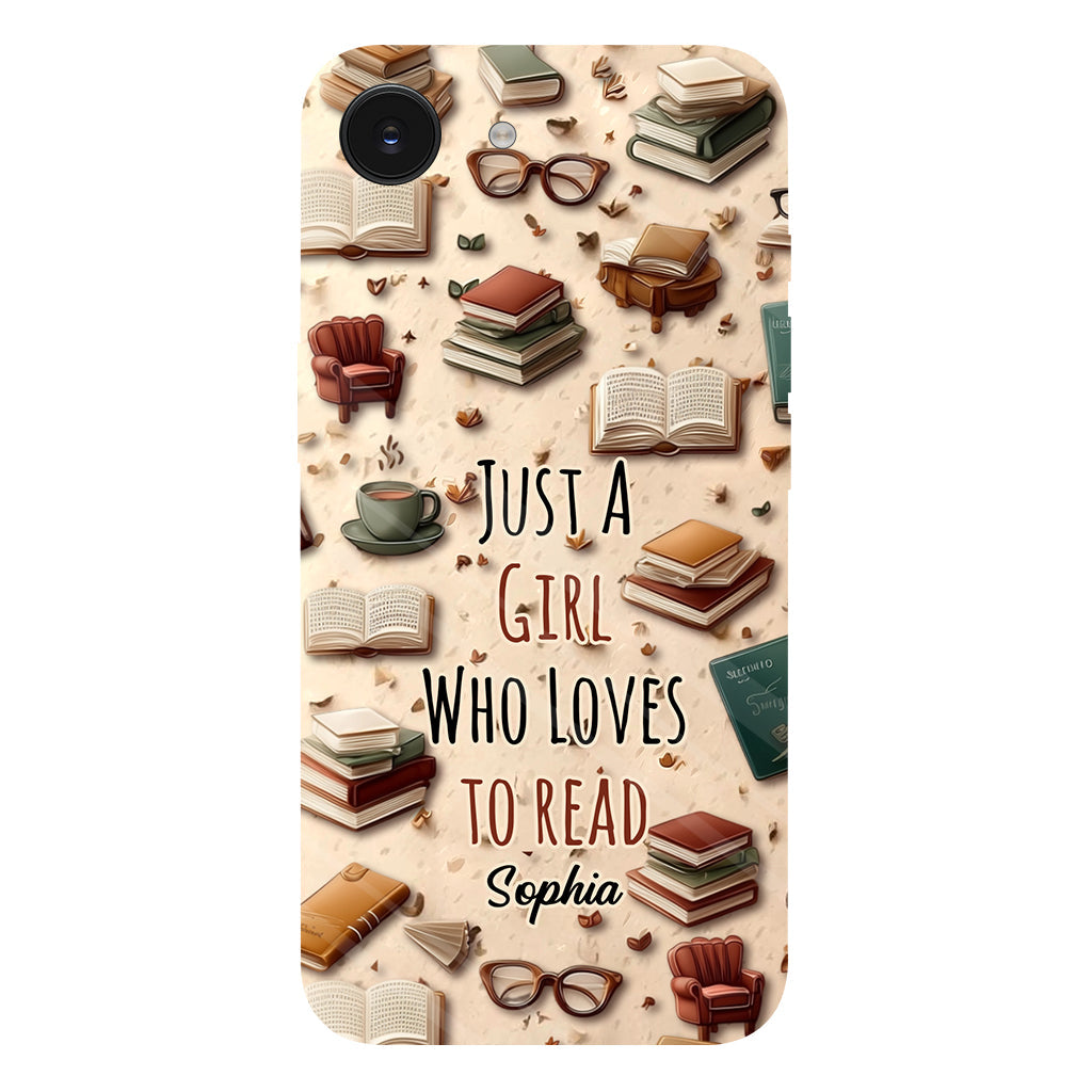 Just a Girl who Loves to Read - Personalized Book Full Print Phone Case