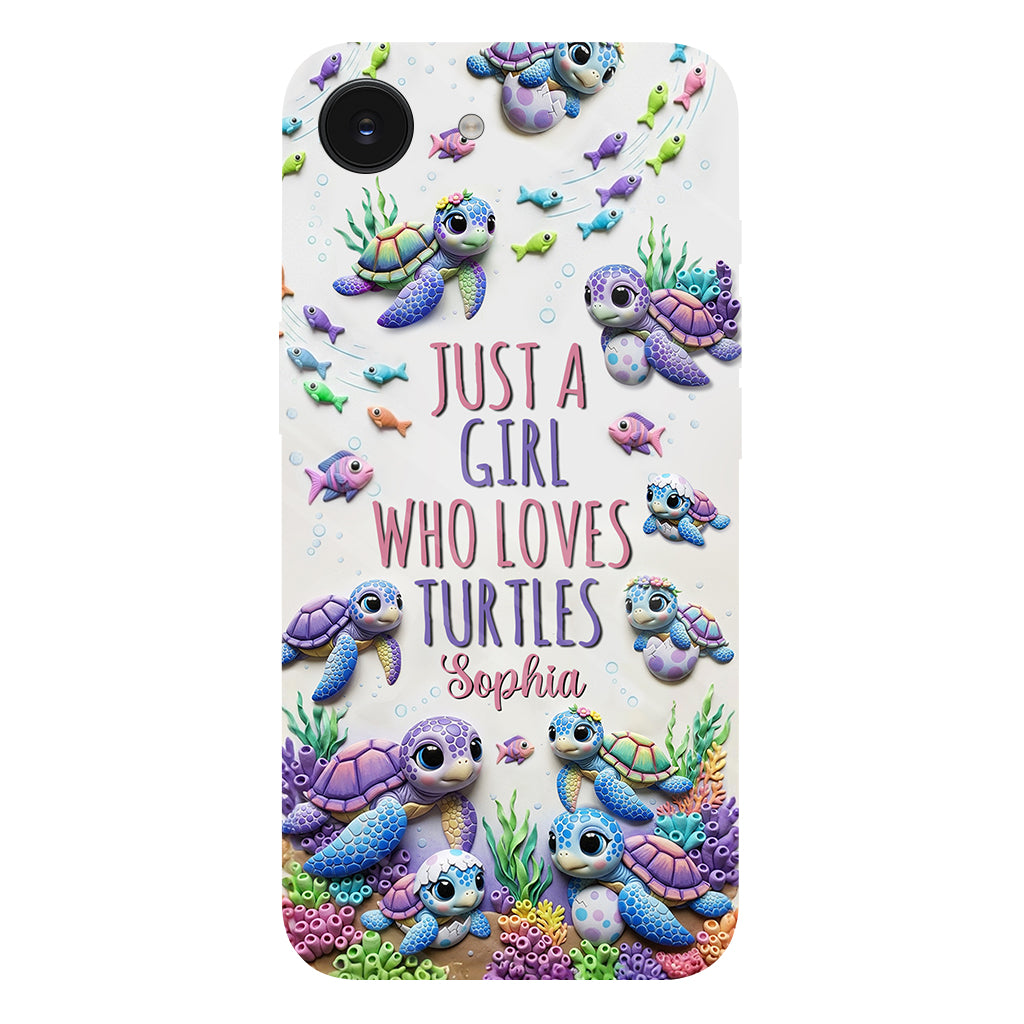 Just A Girl Who Loves Turtles - Personalized Turtle Full Print Phone Case