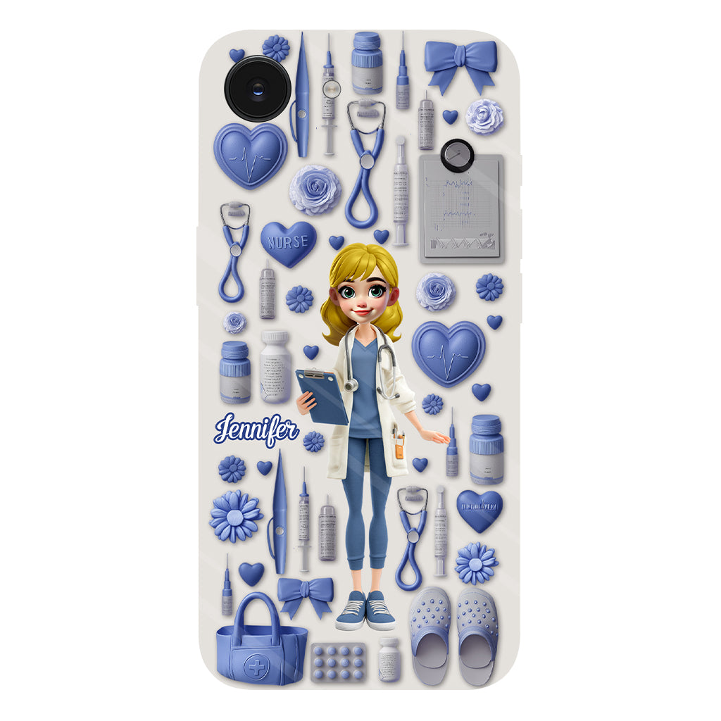 Nursing Is A Work Of Heart - Personalized Nurse Full Print Phone Case