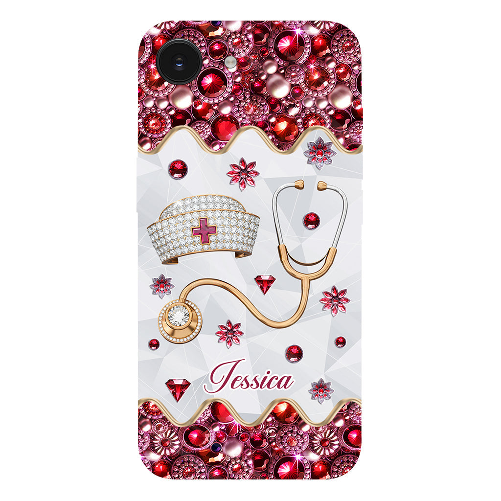 Nurse's Hat & Stethoscope - Personalized Nurse Full Print Phone Case