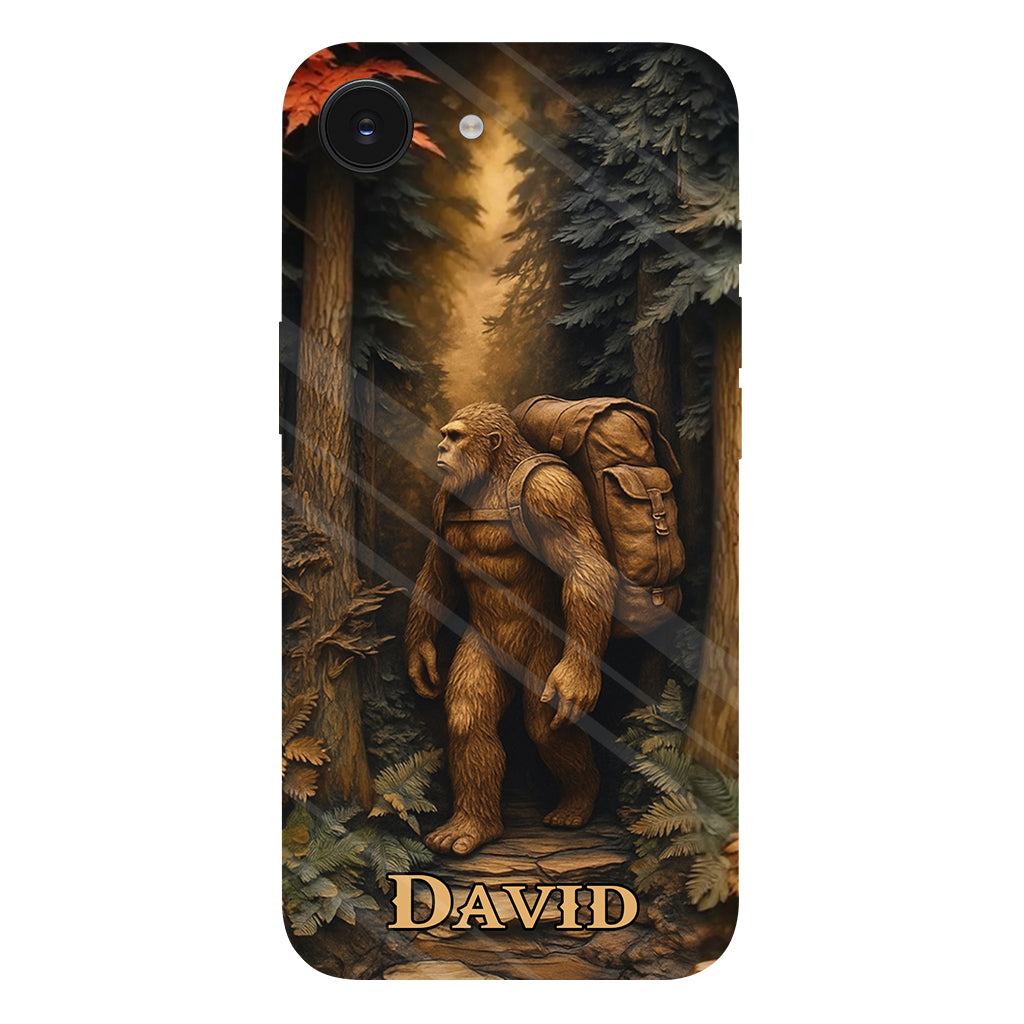 Sasquatch In Forest - Personalized Hiking Full Print Phone Case