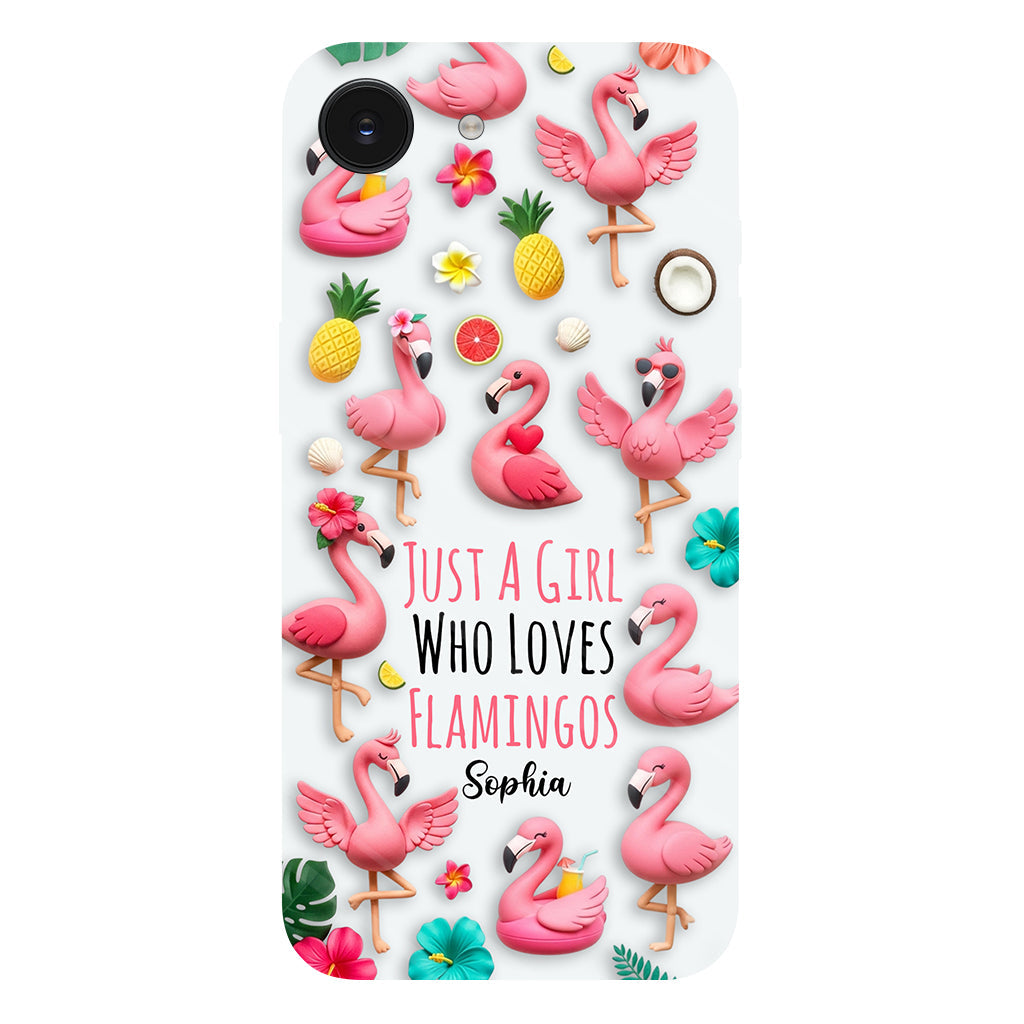Coque de téléphone personnalisée « Flamants roses » avec motif intégral flamants roses