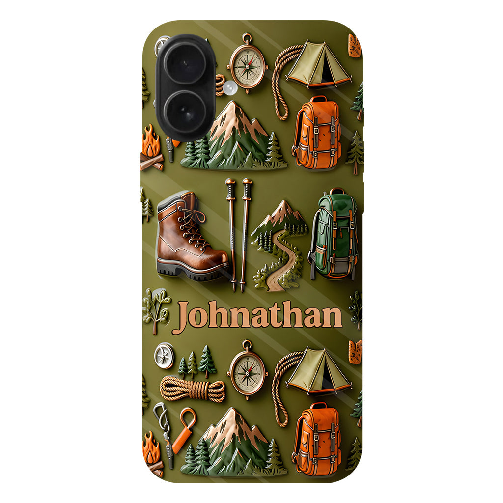 La randonnée me rend heureux - Coque de téléphone personnalisée avec impression intégrale « La randonnée me rend heureux »