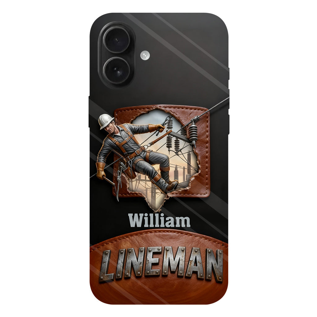 Coque de téléphone personnalisée « Lineman cool » avec impression intégrale