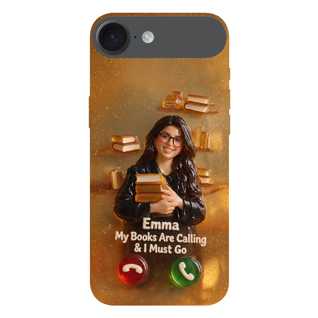 My Books Are Calling & I Must Go - Personalized Book Full Print Phone Case