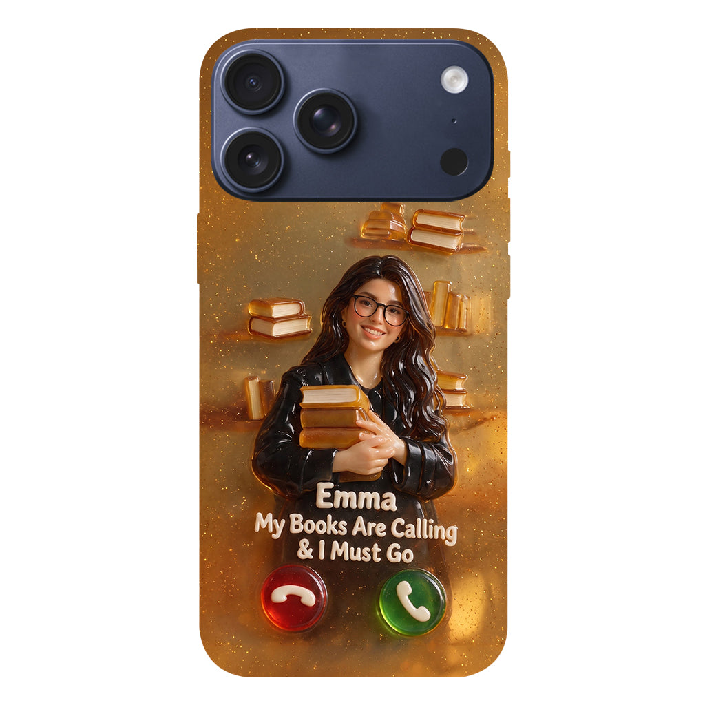 My Books Are Calling & I Must Go - Personalized Book Full Print Phone Case