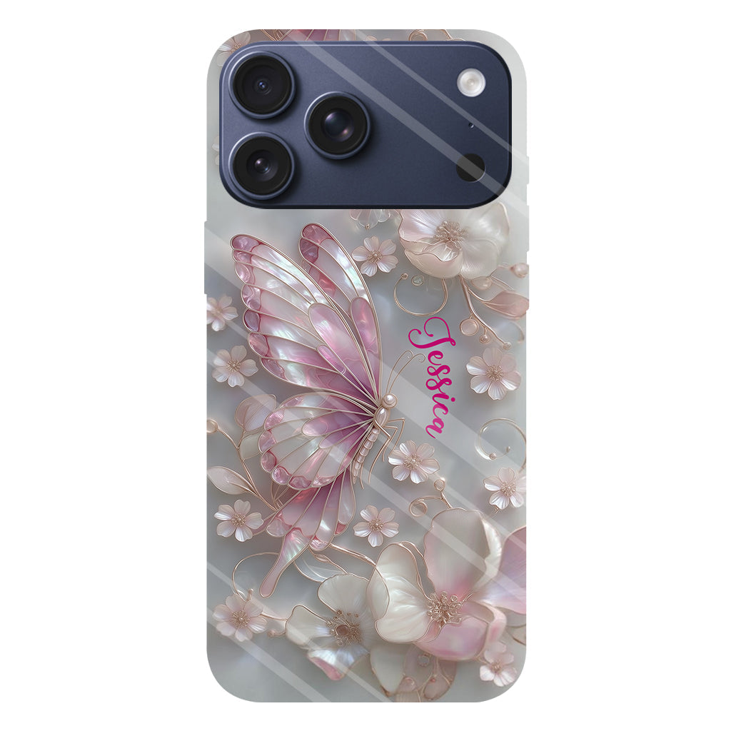 Coque de téléphone personnalisée avec motif papillons « J’adore les papillons »