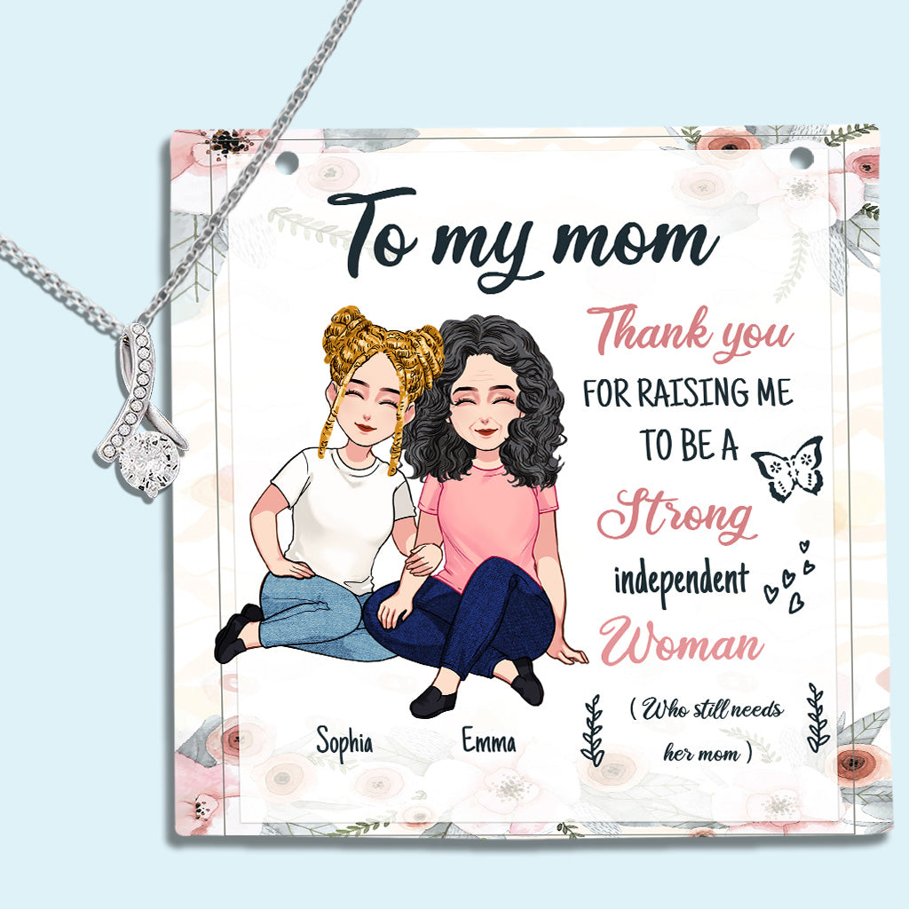 Thank You For Raising Me - Personalized Mother's Day Mother Necklace