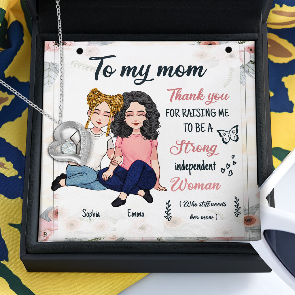 Thank You For Raising Me - Personalized Mother's Day Mother Necklace