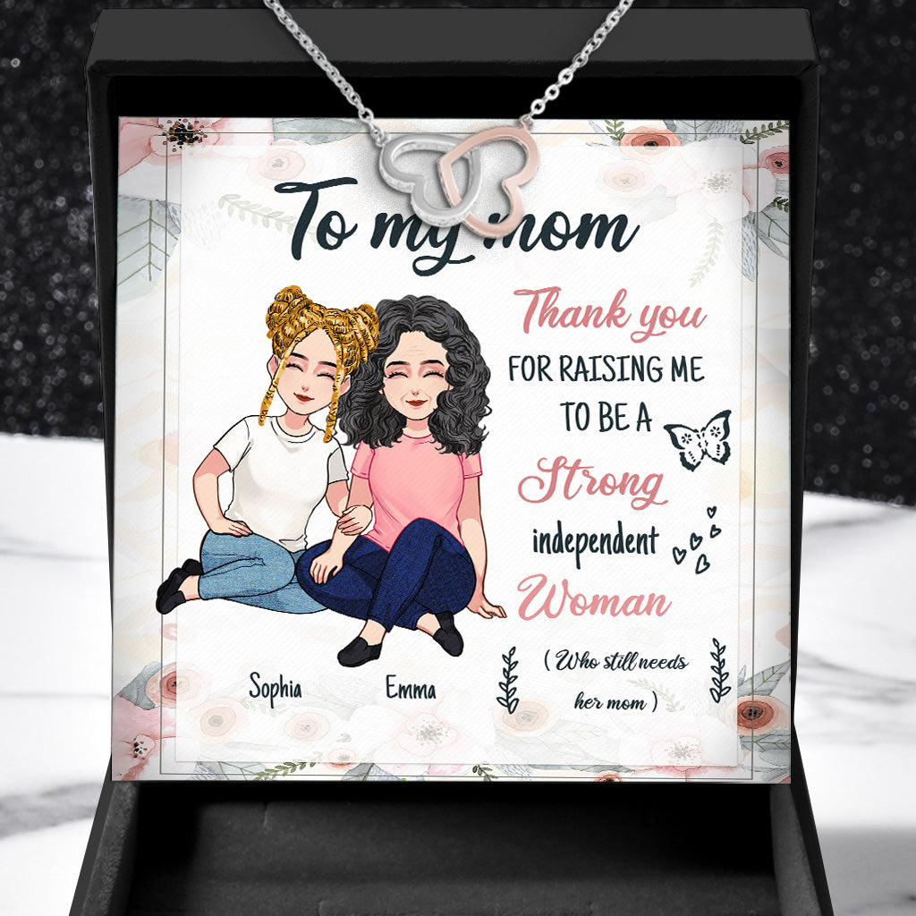 Thank You For Raising Me - Personalized Mother's Day Mother Necklace