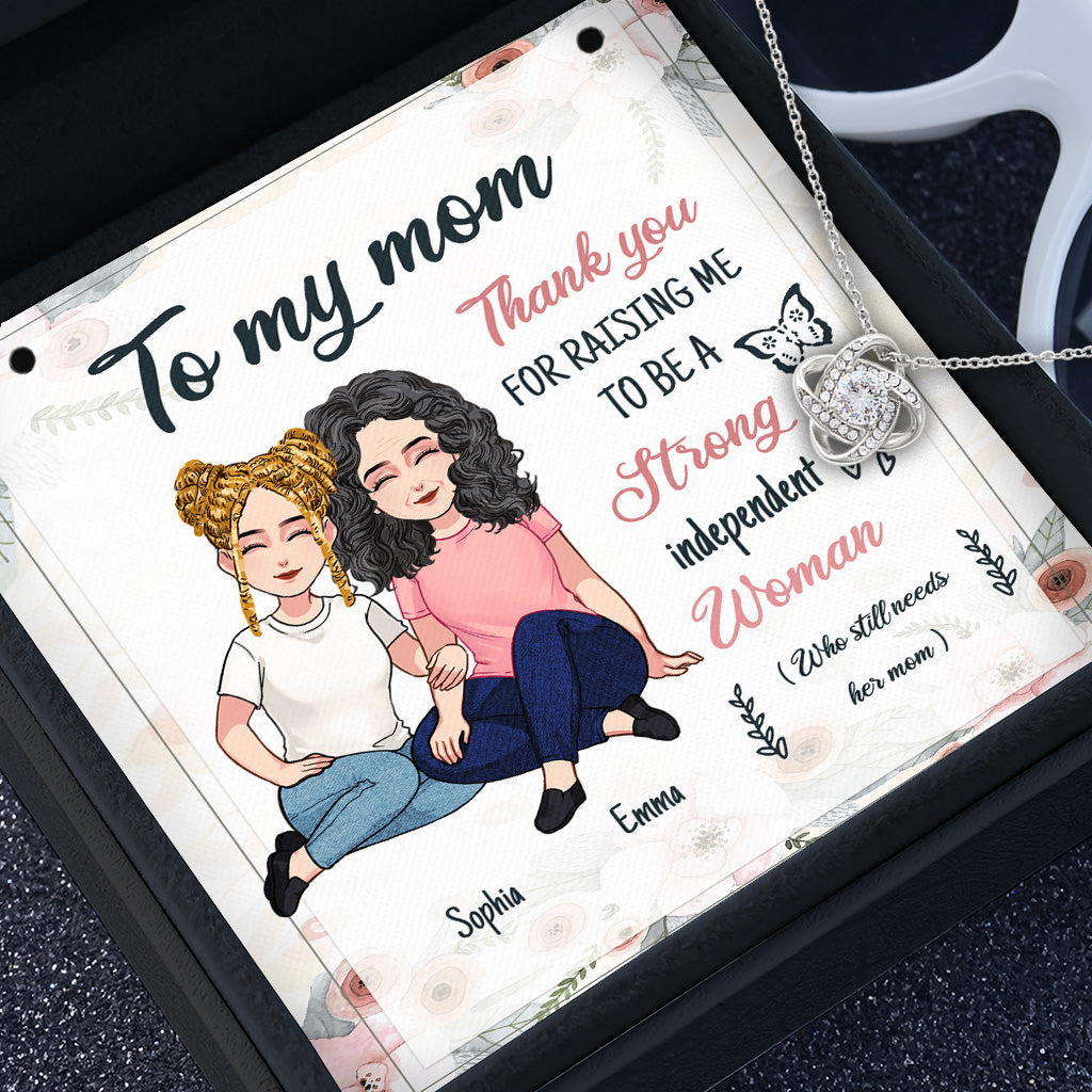 Thank You For Raising Me - Personalized Mother's Day Mother Necklace