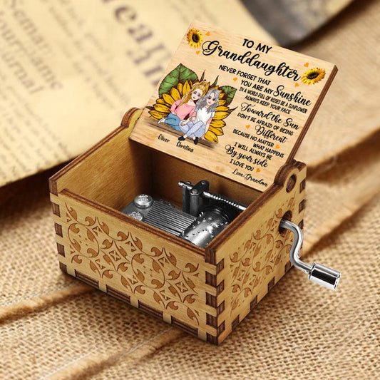 Never Forget That You Are My Sunshine - Personalized Daughter Hand Crank Music Box
