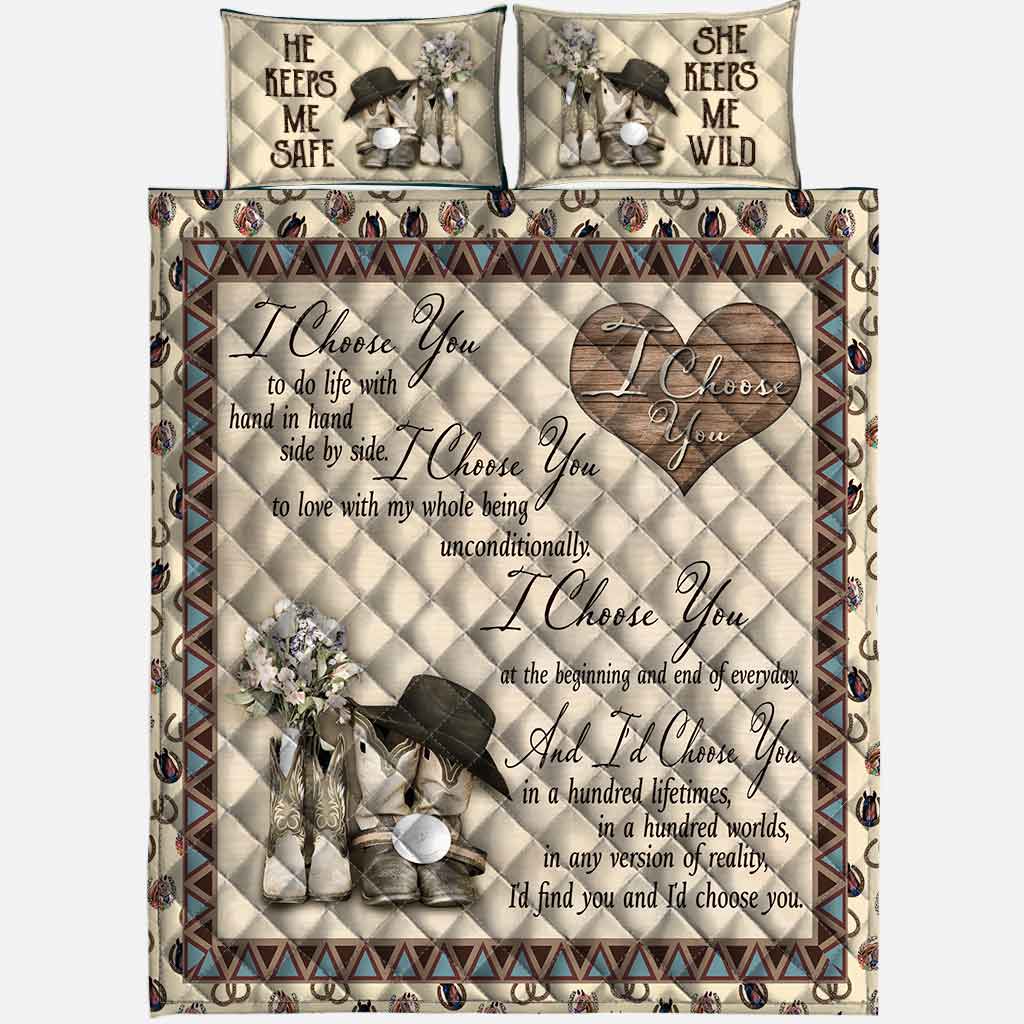 I Choose You - Couple Quilt Set
