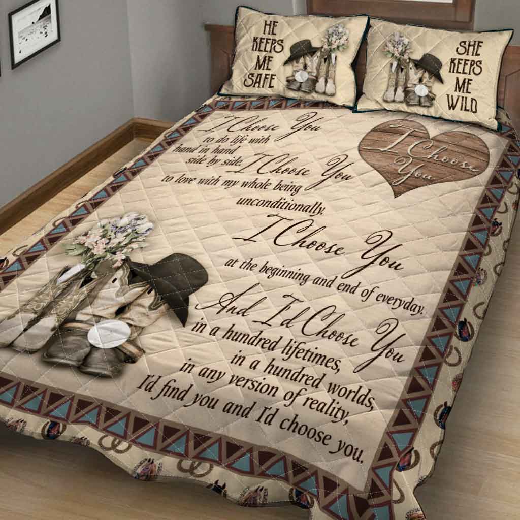 I Choose You - Couple Quilt Set