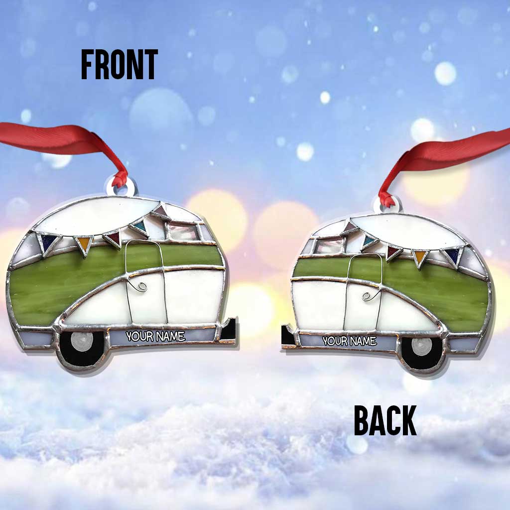 Love Camping - Personalized Christmas Ornament (Printed On Both Sides)