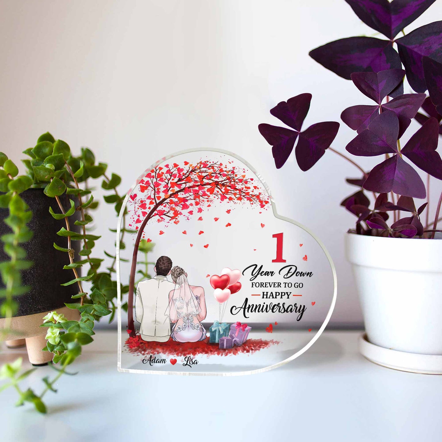 Forever To Go - Personalized Couple Custom Shaped Acrylic Plaque