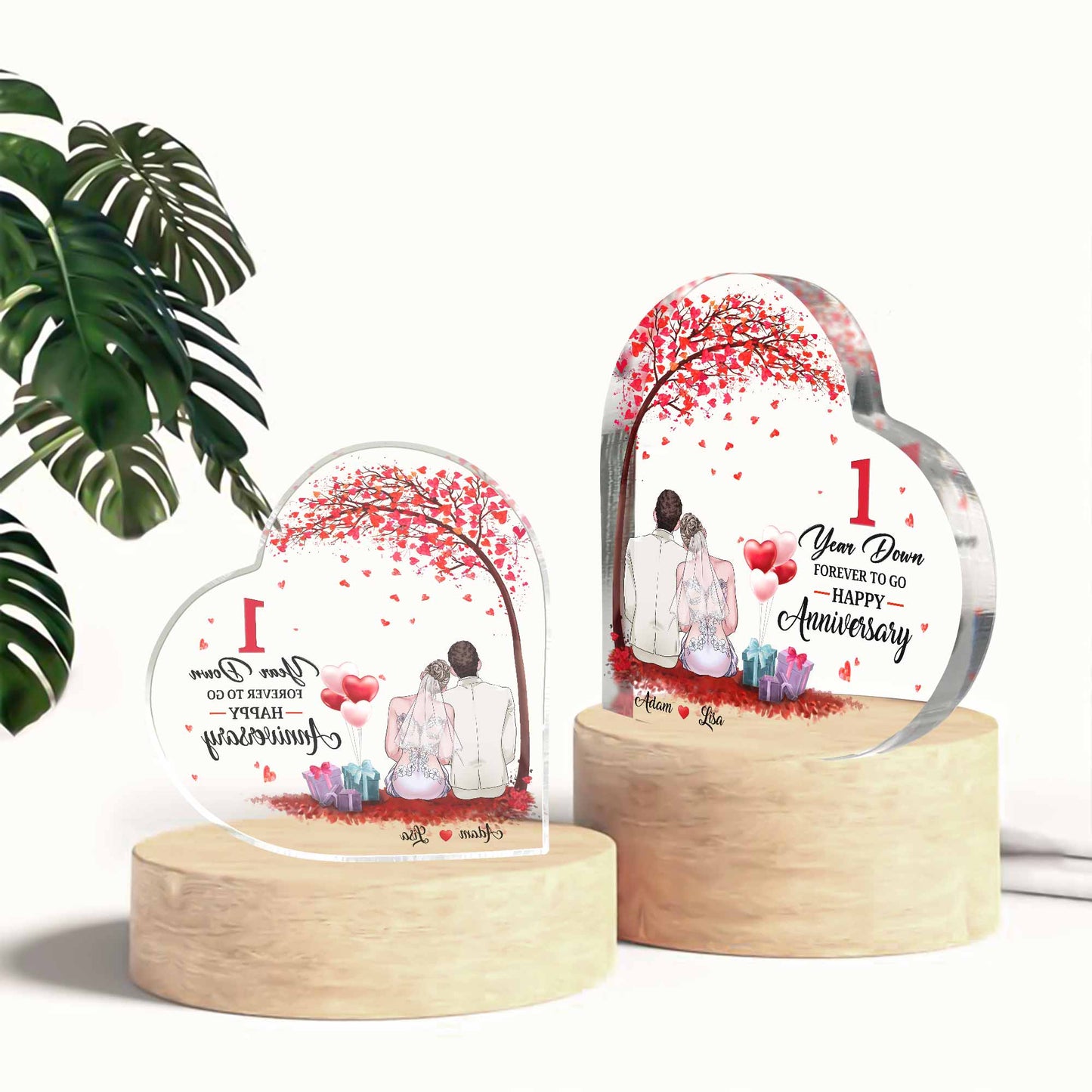 Forever To Go - Personalized Couple Custom Shaped Acrylic Plaque