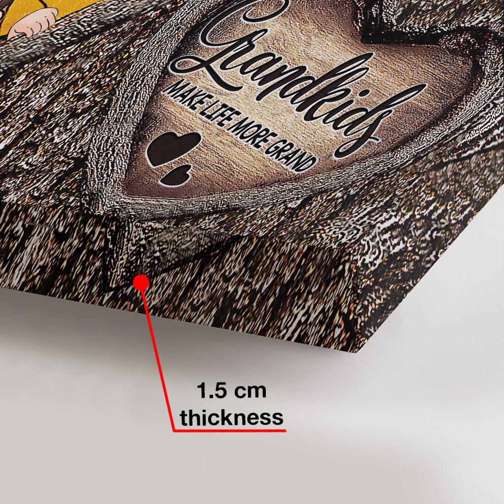 Les petits-enfants rendent la vie plus belle - Toile et affiche personnalisées pour grand-mère