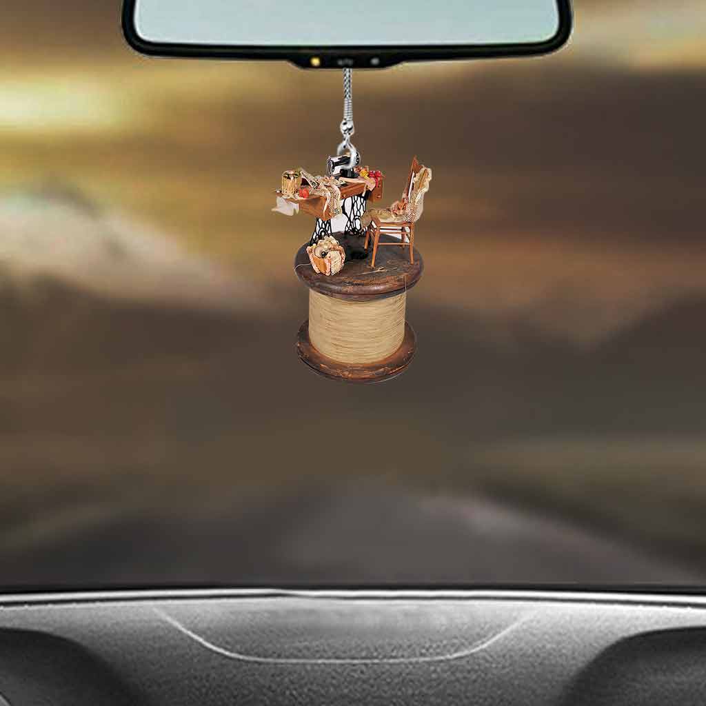 Love Sewing Two-Sided Car Ornament