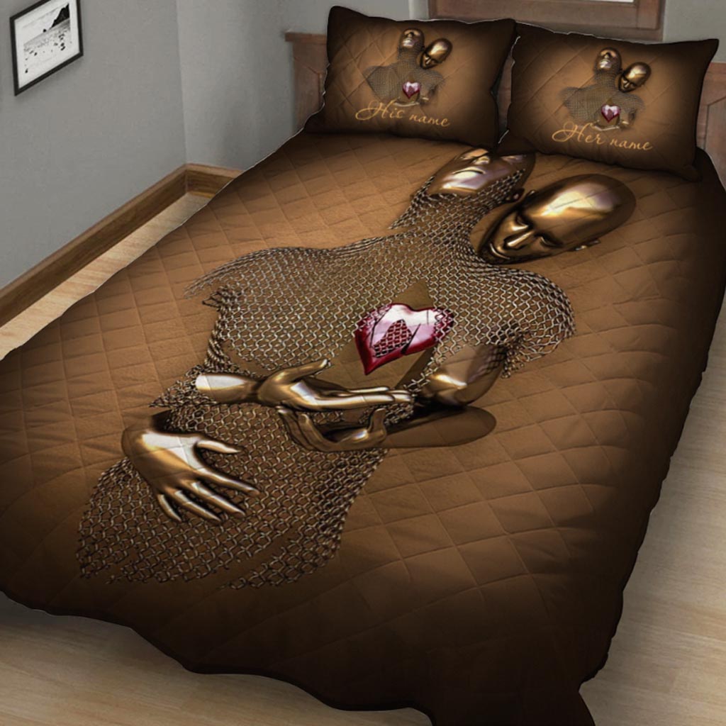 Couple - Personalized Quilt Set With 3D Pattern Print