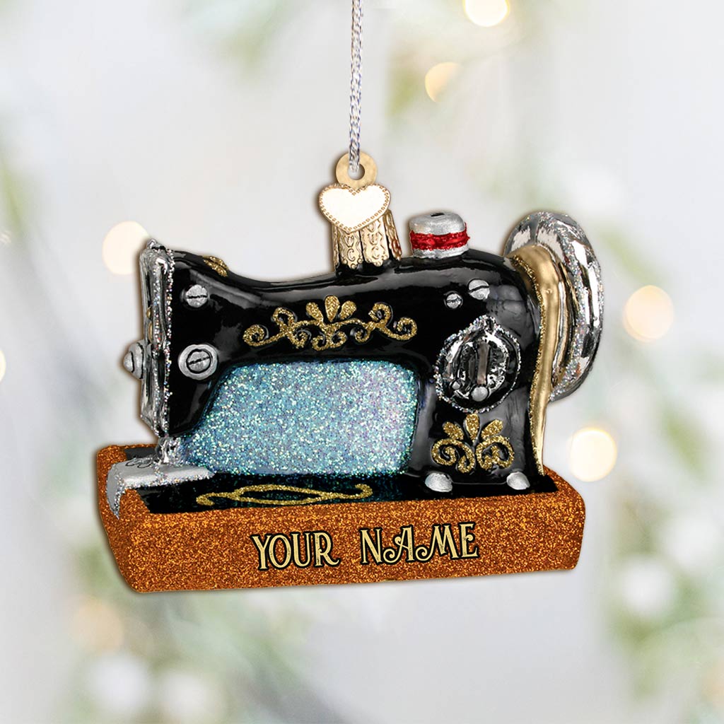 Sewing Machine Collection - Personalized Christmas Sewing Ornament (Printed On Both Sides)