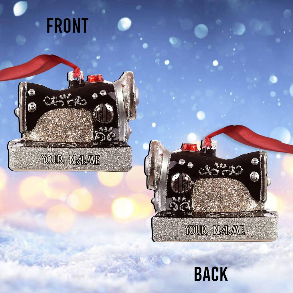 Collection Machines à coudre - Ornement de Noël personnalisé (Impression recto verso)