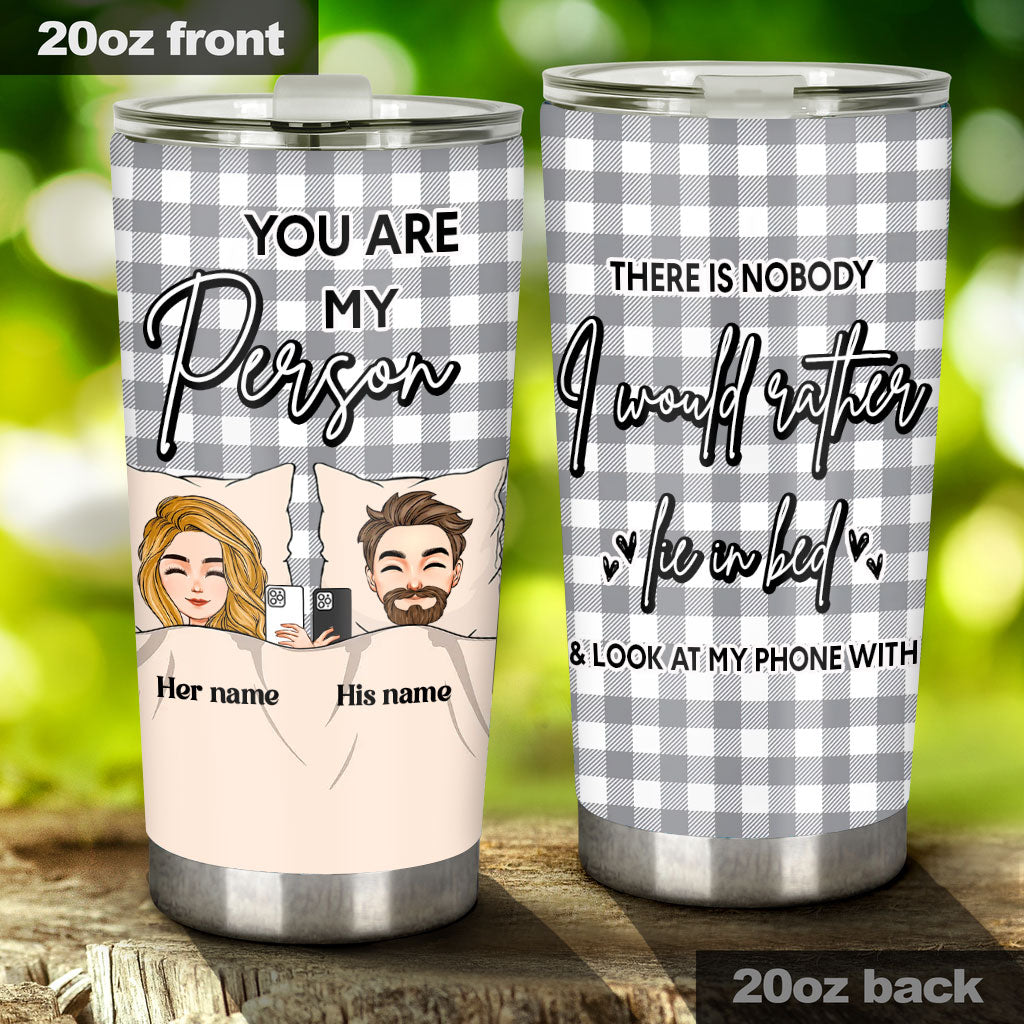 There Is Nobody - Personalized Couple Tumbler