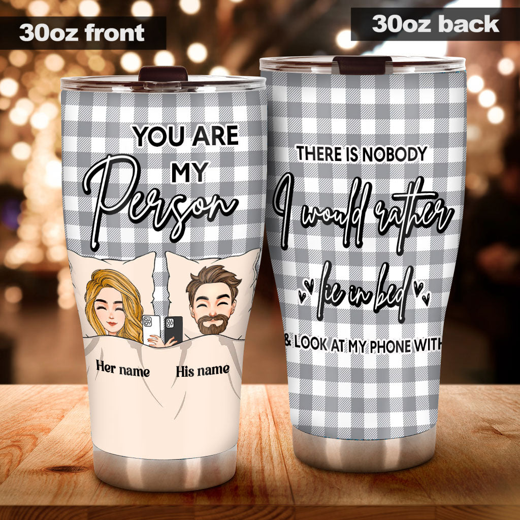There Is Nobody - Personalized Couple Tumbler