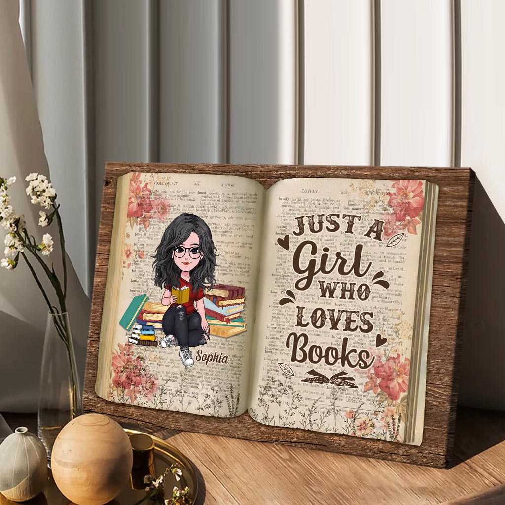 Just A Girl Who Loves Books - Personalized Book Canvas And Poster