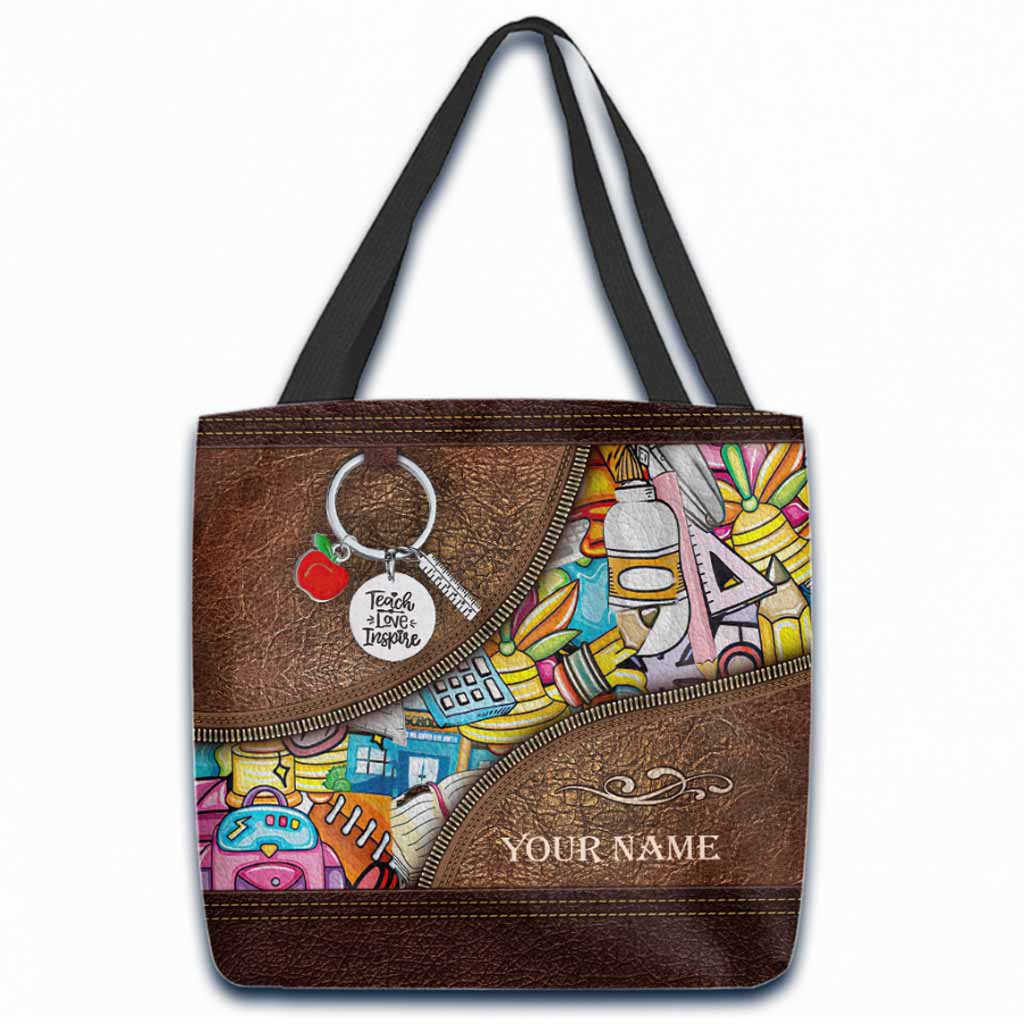 Teacher Vibes Personalized Tote Bag