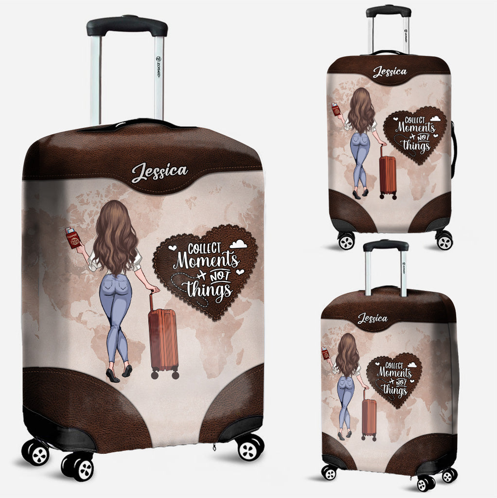 Collect Moments, Not Things - Personalized Travelling Leather Handbag & Luggage Cover