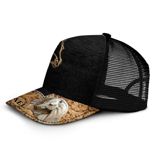 Love Horses - Personalized Horse Trucker Hat (Black Mesh)