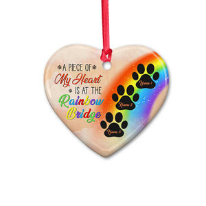 A Piece Of My Heart - Personalized Christmas Dog Ornament (Printed On Both Sides)