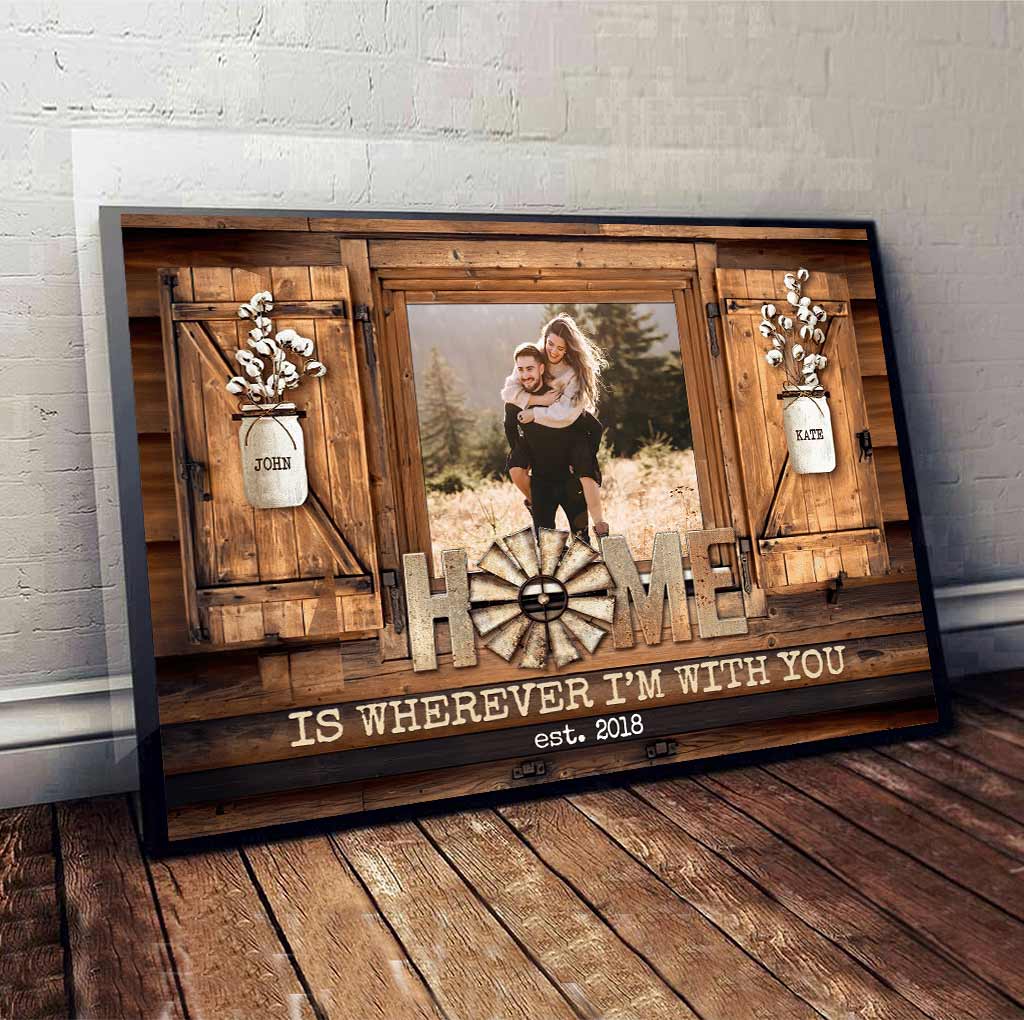 Home Is Where I’m With You - Personalized Couple Canvas And Poster