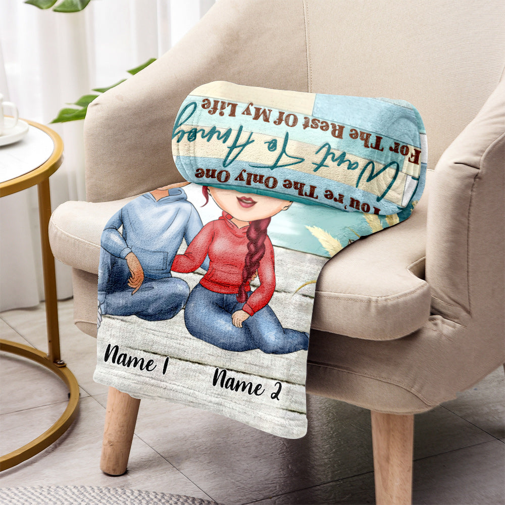 You're The Only One - Personalized Couple Blanket
