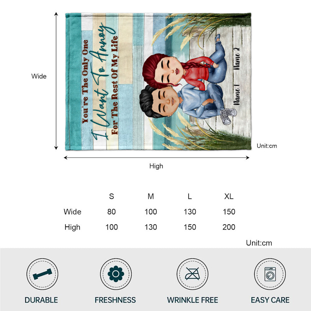 You're The Only One - Personalized Couple Blanket