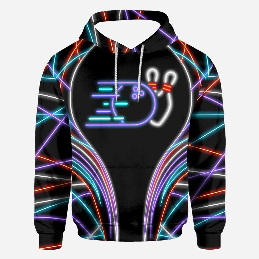 Bowling-Fan – Personalisiertes T-Shirt und Hoodie mit Allover-Print