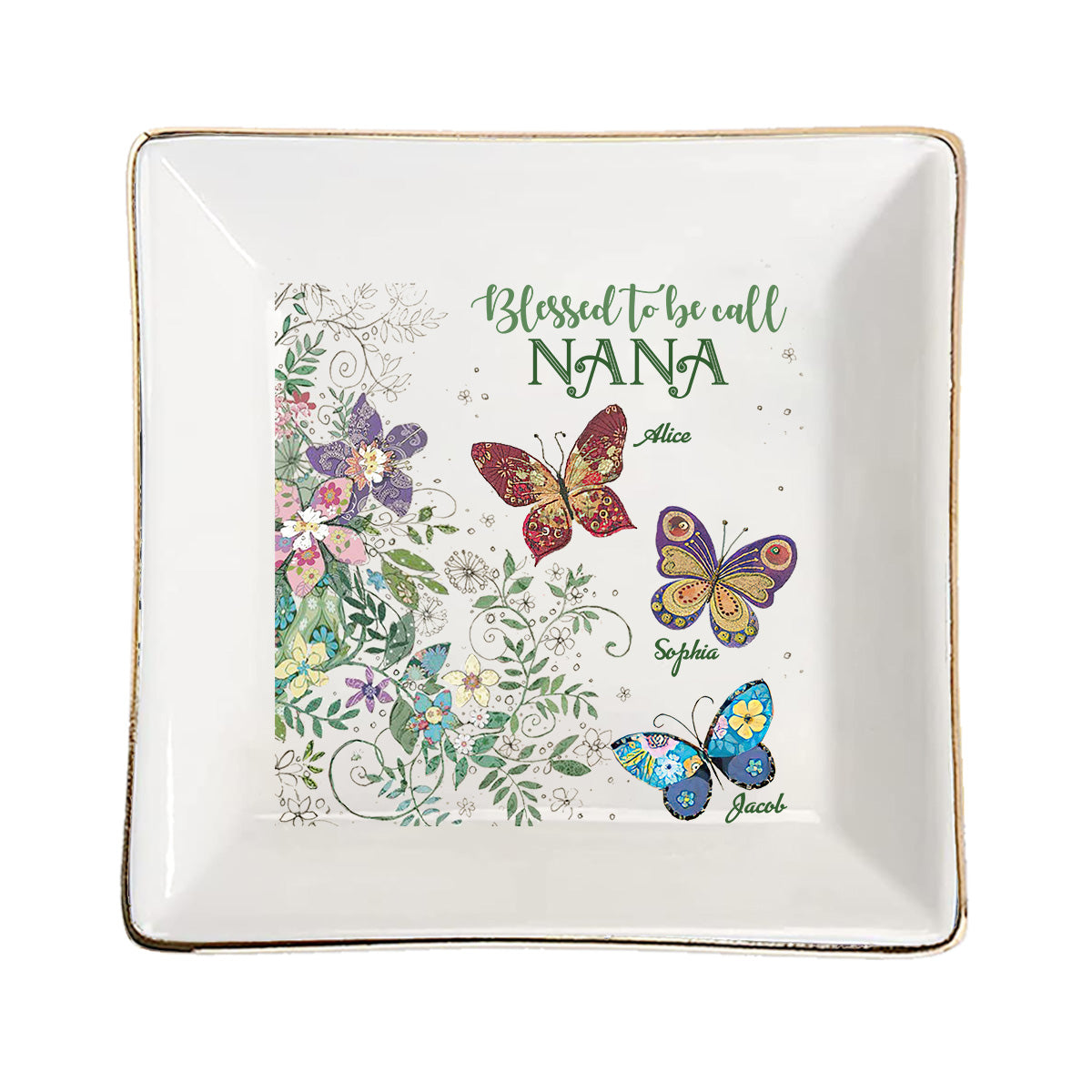 Blessed To Be Call - Personalized Mother's Day Grandma Jewelry Dish