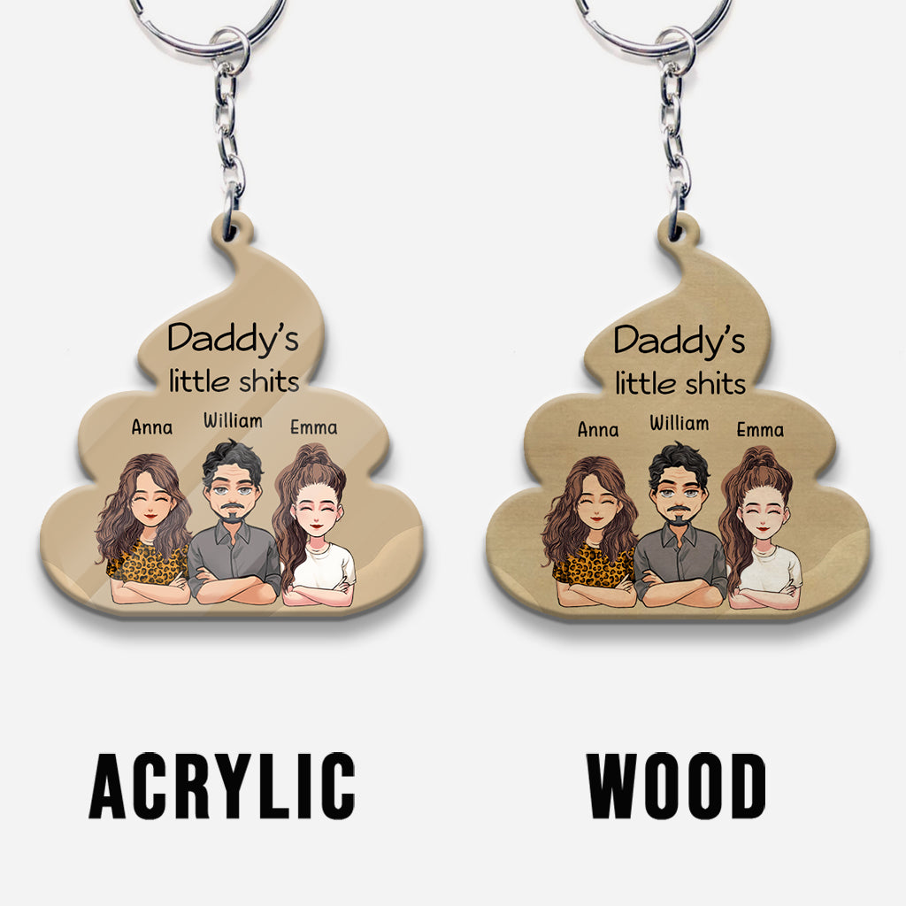 Little Cuties - Gift for dad, grandpa, mom, uncle, aunt, grandma - Personalized Keychain