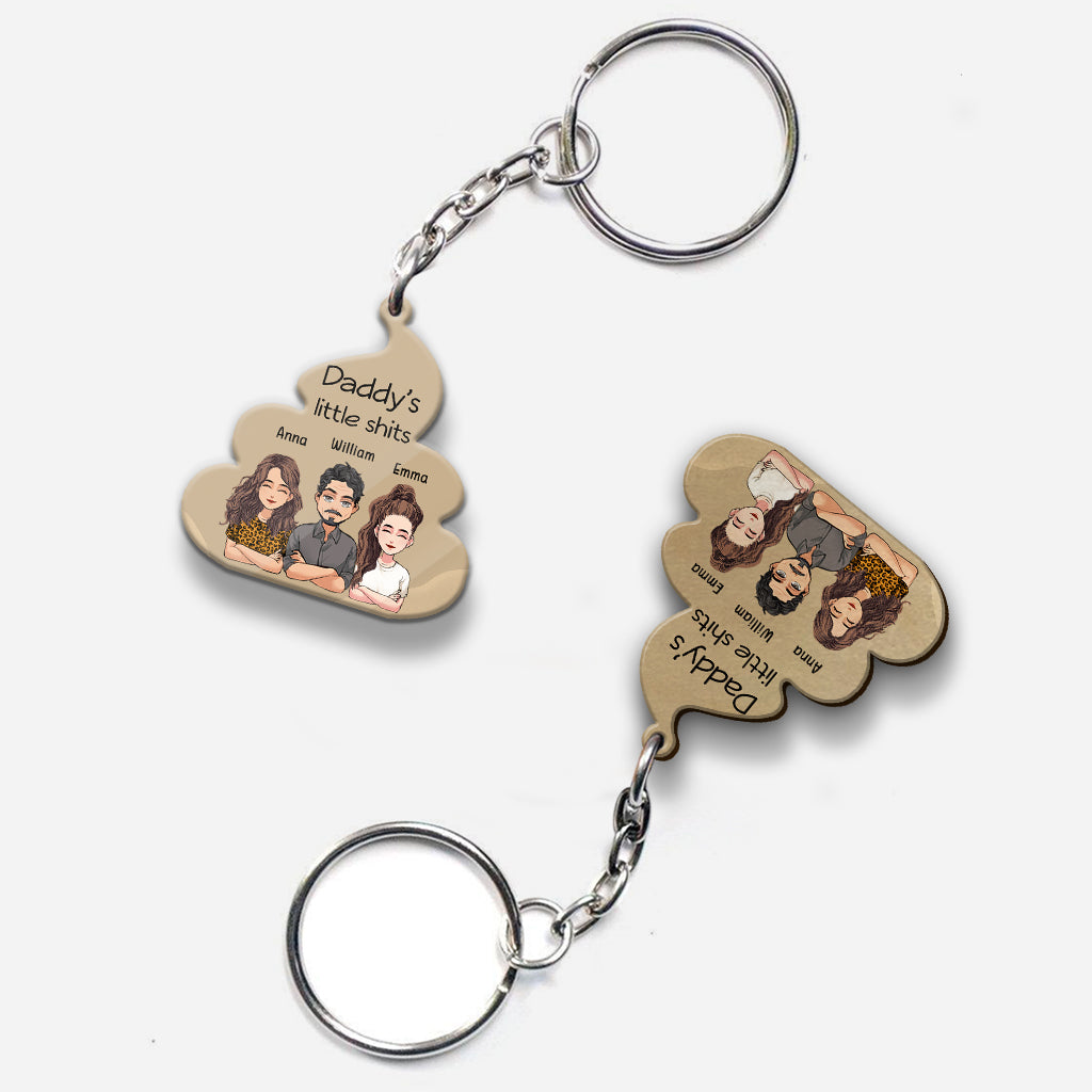Little Cuties - Gift for dad, grandpa, mom, uncle, aunt, grandma - Personalized Keychain