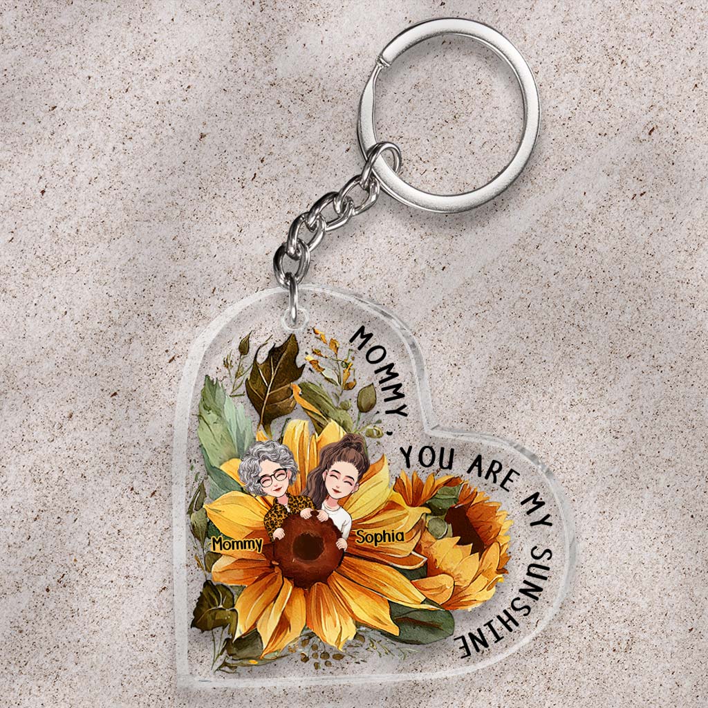 Mom You Are My Sunshine - Personalized Mother Transparent Keychain