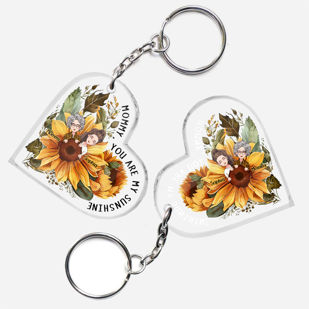 Mom You Are My Sunshine - Personalized Mother Transparent Keychain