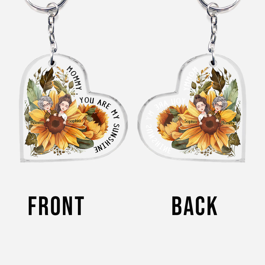 Mom You Are My Sunshine - Personalized Mother Transparent Keychain