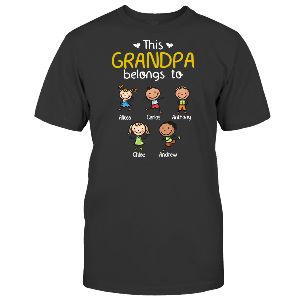 This Grandpa Grandma Belongs to - Personalized Father T-shirt and Hoodie