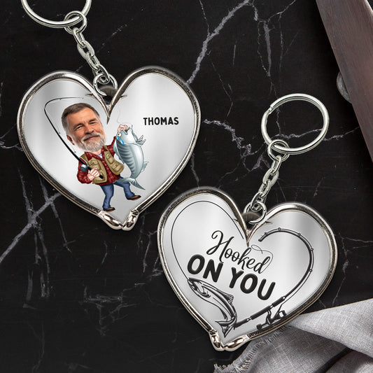 I’m Hooked On You - Personalized Fishing Keychain