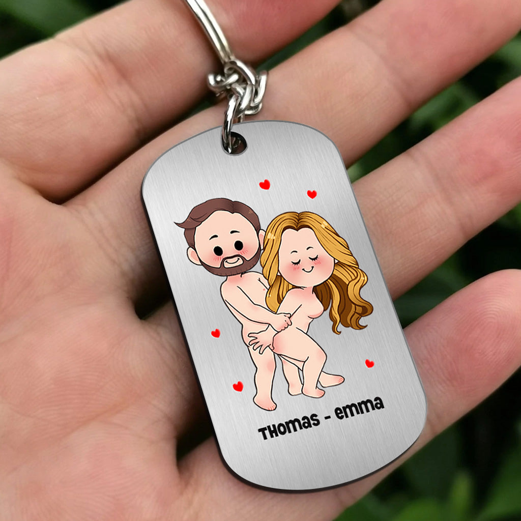 I Love You - Personalized Couple Stainless Steel Keychain
