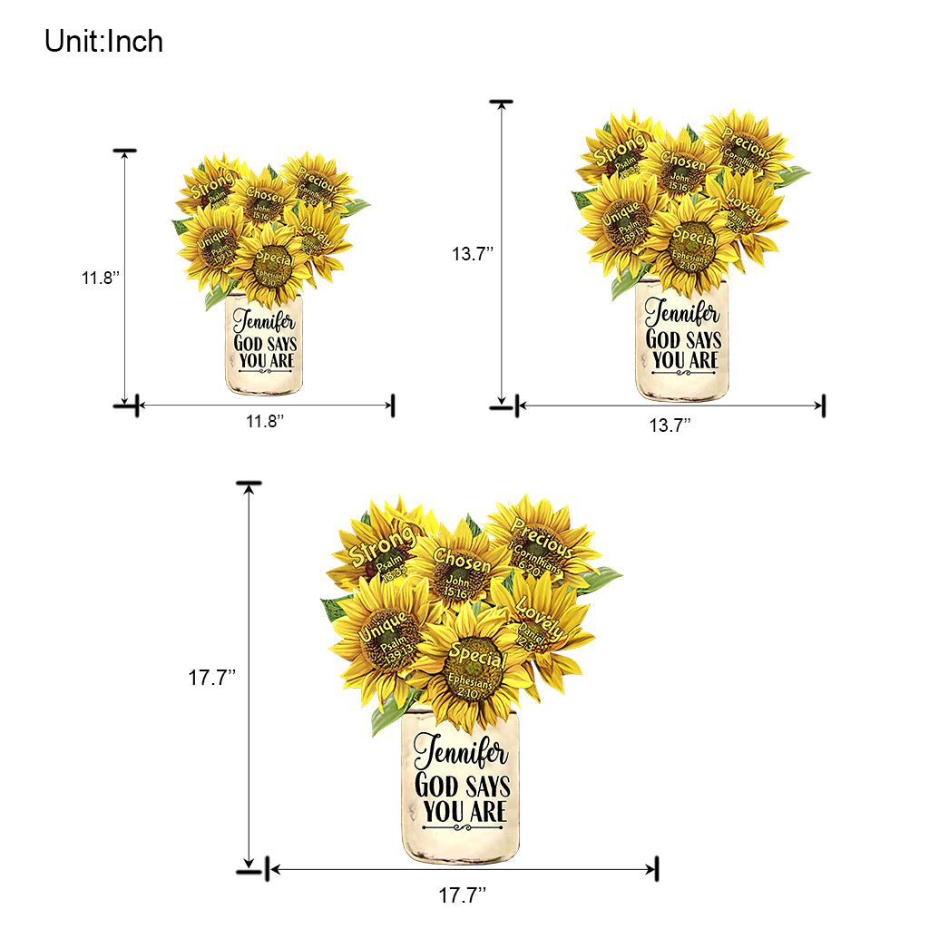 God Says You Are - Personalized Gardening Wood Sign